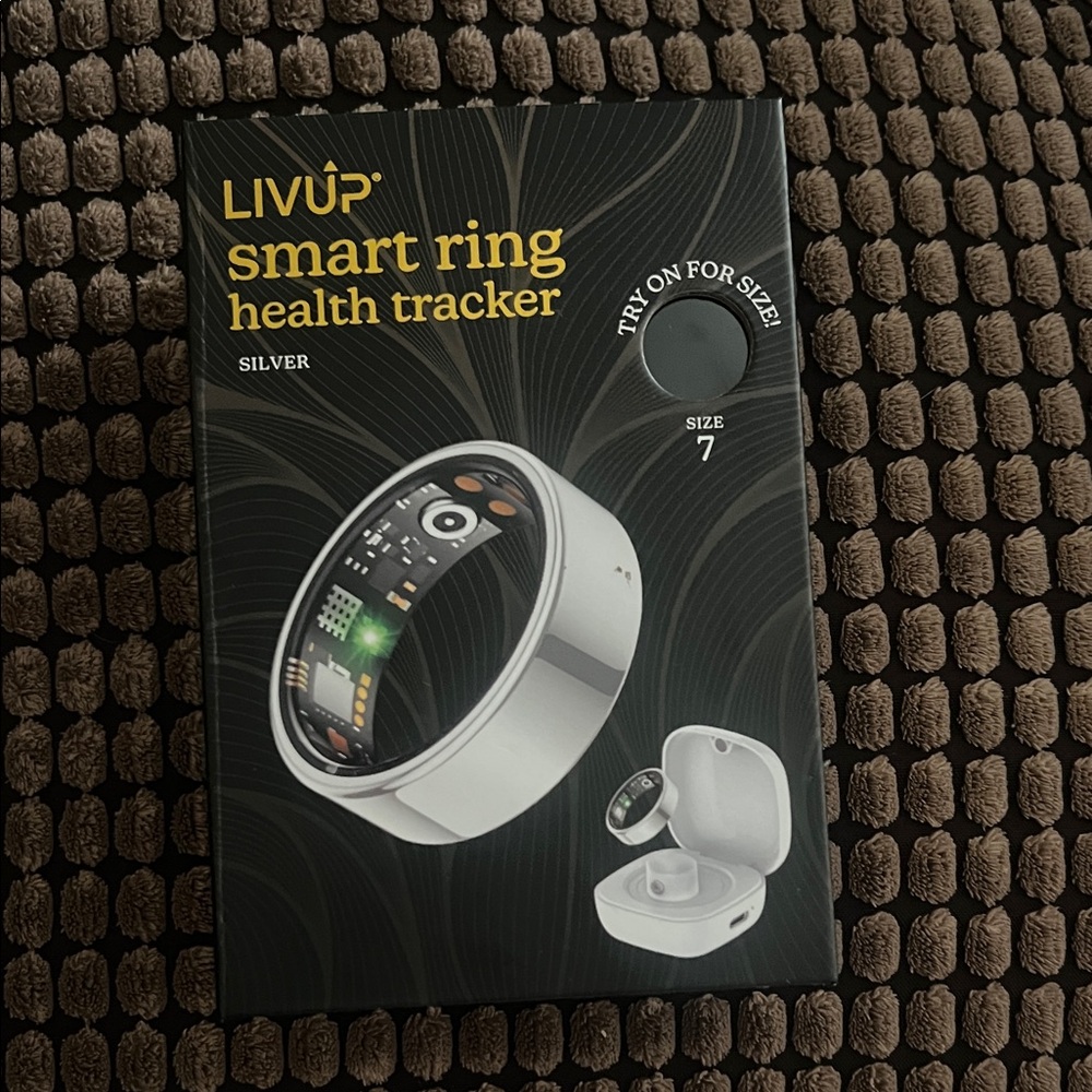 Silver Smart Ring Health Tracker